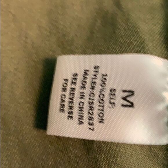 Green crop army style jacket Med worn once - Picture 7 of 8